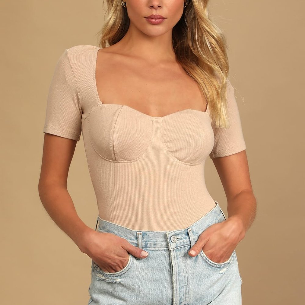Lulu's Ribbed Bustier Top - nwt | XS